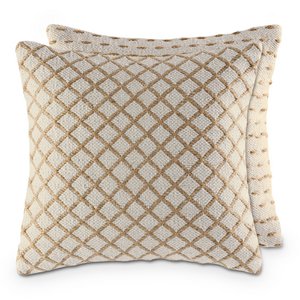 Decorative cushion 40x40cm set of 2 sofa cushions decorative cushions cotton and natural jute
