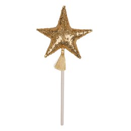 “Gold Sequins” Fairy-tale Crown and Wand Magic Set