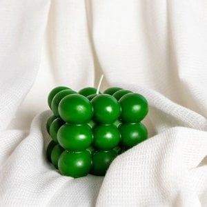 Blasenkerze groß - Dunkelgrün