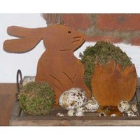 Metall Deko Hase | Osterdekoration Vintage Hasenfigur