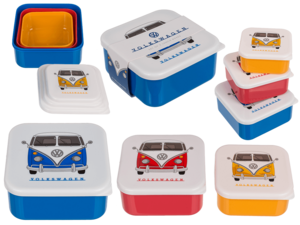 Lunch box set of 3, VW T1 Bus,