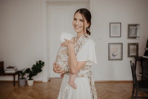 Eco Babywearing woven wrap Beige Marable