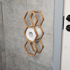 Wall gemonteerde toiletpapierhouder met 3 rollen, compacte badkamerorganisator voor extra opslag en gemakkelijke toegang