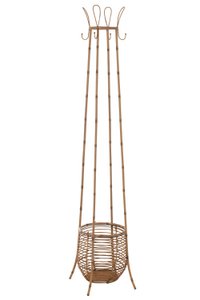 J-Line Garderobe stehend mit Korb Rattan/Metall natur