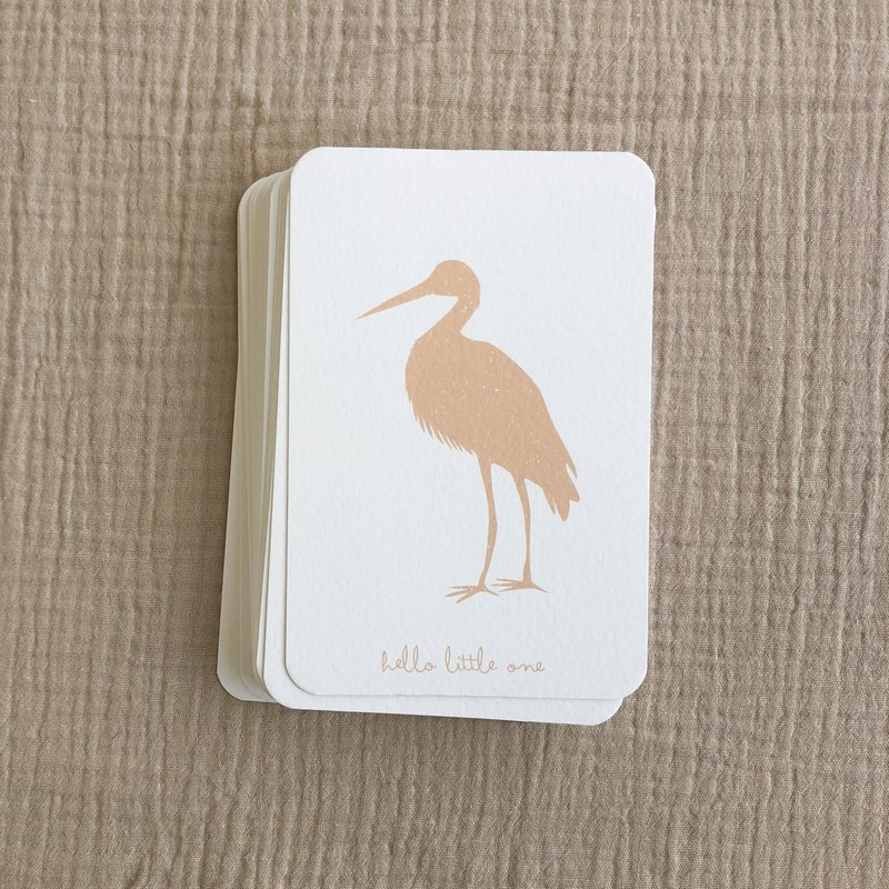Lykønskningskort Fødselsstork