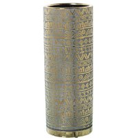 GREEN/GOLD CERAMIC VASE °14X36CM LL50236