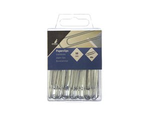 Paper clips Kangaro 50 mm round plastic box 40 pcs galvanized