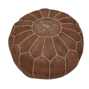 Chocoladebruine Marokkaanse poef