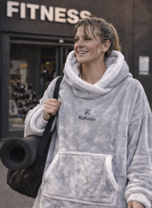 KoKoon sportponcho met capuchon – na het sporten en herstellen – onmiddellijke warmte – fitness, dans, rugby – ultrazacht – universele maat