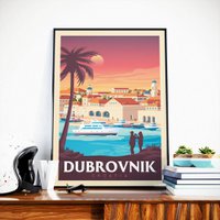 Dubrovnik Vintage Poster | Premium poster City Dubrovnik Croatia