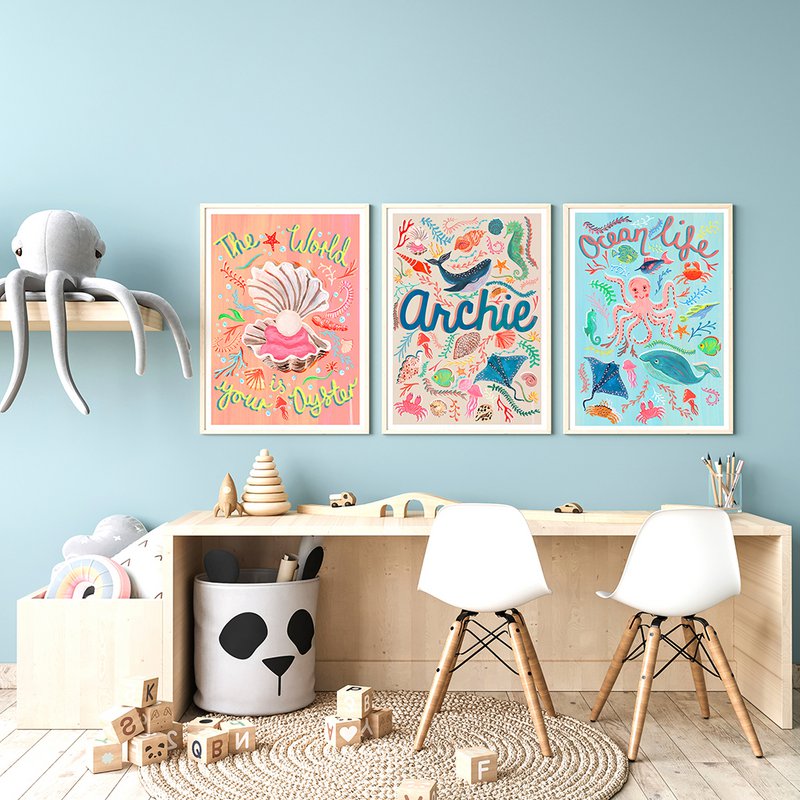 Il mondo è la tua stampa artistica di ostriche