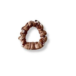 Scrunchie Mini "Taupe Garden" - Bamboo cotton