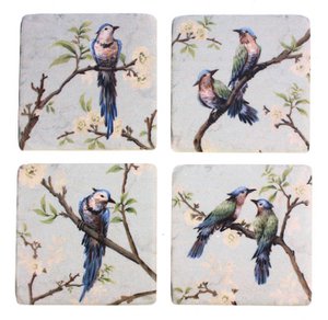 Onderzetters Vogels op tak, s/4
