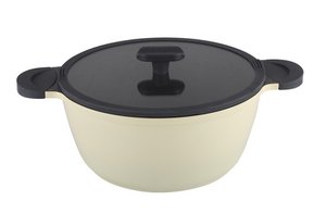 Vrolijke pot 28 cm vanille
