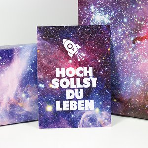 Postkarte Hoch sollst Du leben