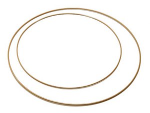 Metal ring, ∅40cm, gold