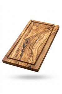 Rechthoekige olijfhouten plank met groef