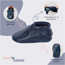 Babysko Bløde lædermokkasiner