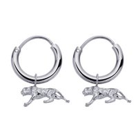 Luipaard oorbellen zilver