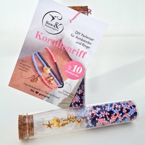 DIY bead set for bracelets and rings - coral reef