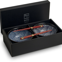 Edo Wave Pokébowlset, 17x9cm, 2 pers., giftbox
