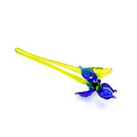 Glass Iris - Blue - length 18 cm - Handmade