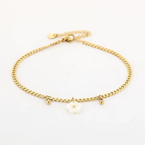 Ankle strap with flower Je17246 - Gold