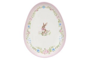 Serving plate Easter Joy Rabbit pink 20,3 cm Isabelle Rose