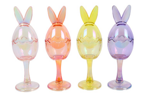 Voorraadpot op voet Bunny a4 veelkleurig- L8,5B8,5H27CM