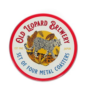 Metalen onderzetters (set van 4) - Old Leopard Brewery