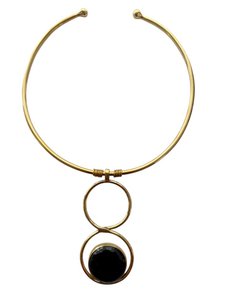 Recycelte Glas Halshorn Königin Zwart