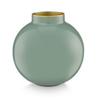 Vase Metal Mid Green 17cm