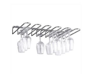 🥂 Muur gemonteerd glazen rek-roestvrij staal