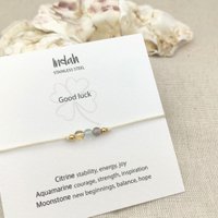 Armband rock, good luck, zilver en goud