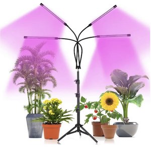 Groeilamp op standaard – 160 cm hoog – paars licht (stimuleert groei) - inclusief USB voeding