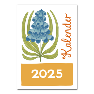 Wall calendar with flowers 2025