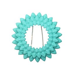 Dahlia broche Aqua