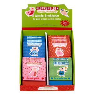 SET Wendearmband „Glückshelden“, 28-teilig, im Display