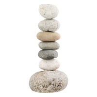 Candle Candlestick Gray; Natuurlijke kleuren H. 22,5 cm, ve 4