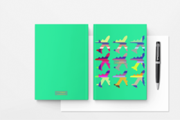 Travel Notebooks for Kids, Set of 3 A6 Size Journals, Safe (Anchor), Hot Air Balloon, Fly With Me! Pink Yellow Green Notebooks | by Victory In Wellness