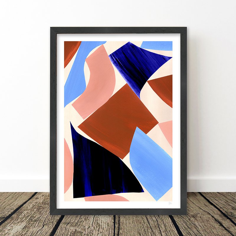 Stampa artistica di forme astratte geometriche
