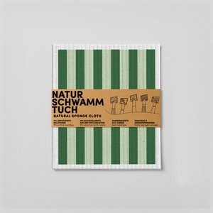 Sponsdoek - strip - groen - nr. 6