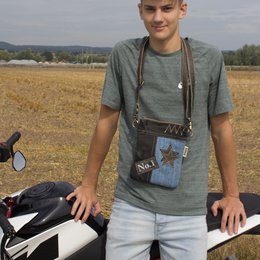 Sunsa skuldertaske til kvinder. Skuldertaske i vintage stil. Håndtaske i lærred. lille crossbody taske til kvinder. stjernemærke