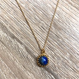 Margaux collana in pietra naturale argento dorato
