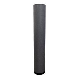 Tall, cylindrical floor lamp in a gray color. Measures 110 cm in height.