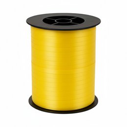  A 5 mm x 500 feet yellow ribbon spool.