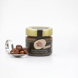 Hazelnut and cocoa cream spread with a rich, creamy texture and a delightful blend of hazelnut and cocoa flavors.