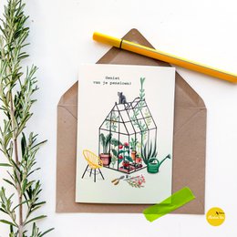 Greeting card Pension Gardening