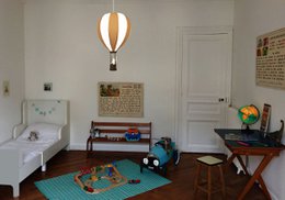 CHILDREN'S HANGING LAMP GRAY BALLOON