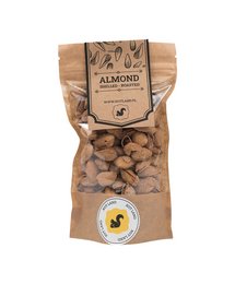 Roasted almonds, shelled, 200g package. Nutty, crunchy texture. Suitable for snacking or cooking.